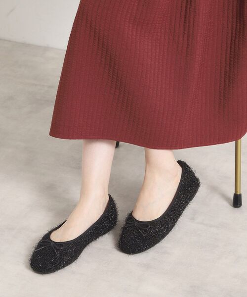 ITS'DEMO(イッツデモ)の「【6色展開】ラウンドフラットシューズ(パンプス・レディース・ブラック/ベビーピンク/ボルドー/ブロンズ/ブラック系3/ゴールド・40/38)」の9枚目の写真