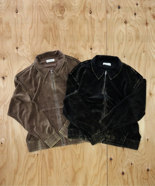 many men many mind（メニーメンメニーマインド）の「MANYMENMANYMINDS / パウダー加工ベロア/セットアップ/ZIPブルゾン/イージーワイドパンツ（セットアップ・メンズ・ブラウン/ブラック・LARGE/X-LARGE/MEDIUM）」の14枚目の写真