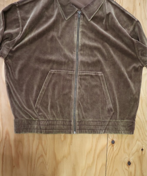 many men many mind（メニーメンメニーマインド）の「MANYMENMANYMINDS / パウダー加工ベロア/セットアップ/ZIPブルゾン/イージーワイドパンツ（セットアップ・メンズ・ブラウン/ブラック・LARGE/X-LARGE/MEDIUM）」の12枚目の写真