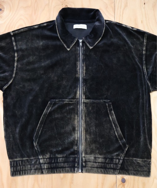 many men many mind（メニーメンメニーマインド）の「MANYMENMANYMINDS / パウダー加工ベロア/セットアップ/ZIPブルゾン/イージーワイドパンツ（セットアップ・メンズ・ブラウン/ブラック・LARGE/X-LARGE/MEDIUM）」の5枚目の写真