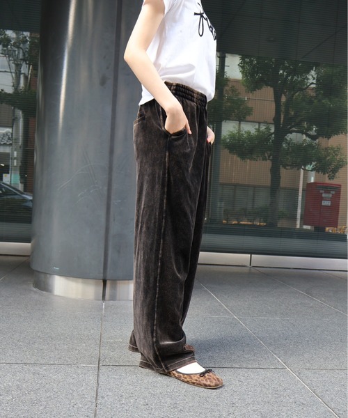 MANYMENMANYMINDS / パウダー加工ベロア/セットアップ/ZIPブルゾン