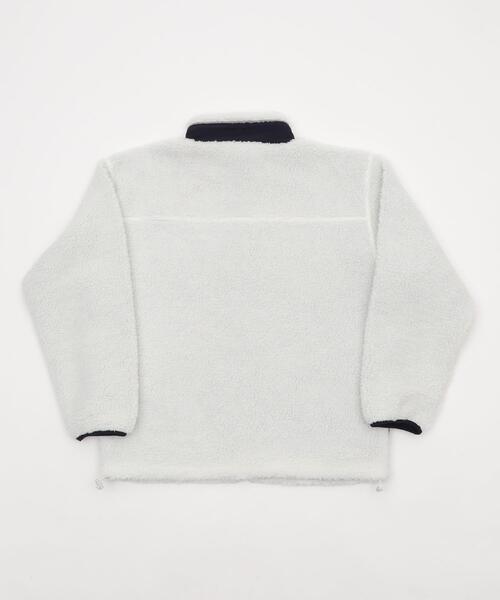 WEGO（ウィゴー）の「WEGO/【25年秋冬新作】ボアブルゾン（ブルゾン・メンズ・ベージュ/ブラック/オフホワイト・SMALL/MEDIUM/LARGE）」の4枚目の写真