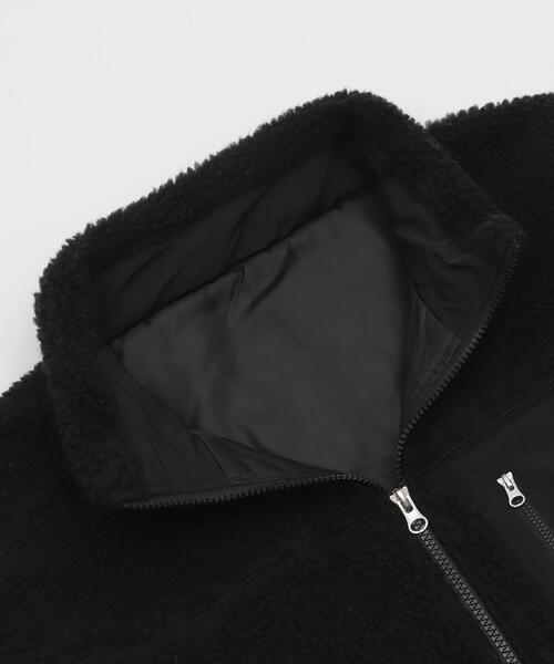 WEGO（ウィゴー）の「WEGO/【25年秋冬新作】ボアブルゾン（ブルゾン・メンズ・ベージュ/ブラック/オフホワイト・SMALL/MEDIUM/LARGE）」の8枚目の写真