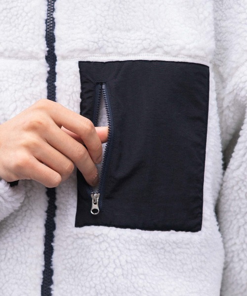 WEGO（ウィゴー）の「WEGO/【25年秋冬新作】ボアブルゾン（ブルゾン・メンズ・ベージュ/ブラック/オフホワイト・SMALL/MEDIUM/LARGE）」の22枚目の写真