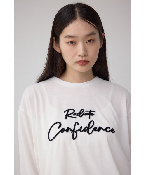 AZUL by moussy(アズールバイマウジー)の「シシュウロゴロングスリーブTシャツ(Tシャツ/カットソー・レディース・ブラック/ライトグレー/ホワイト・FREE)」の17枚目の写真