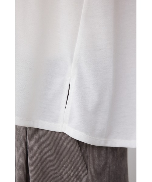 AZUL by moussy(アズールバイマウジー)の「シシュウロゴロングスリーブTシャツ(Tシャツ/カットソー・レディース・ブラック/ライトグレー/ホワイト・FREE)」の9枚目の写真