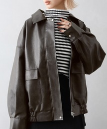 SpRay | ヴィンテージレザーZIPブルゾン(ブルゾン)