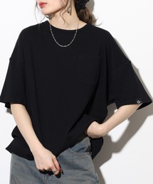 オーガニックコットン100%+テラヘルツ鉱石プリント+シリカ加工 ビッグシルエットポケ付きTシャツ