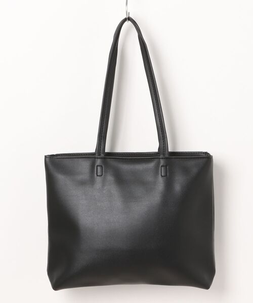 B.I.D.(ビーアイディー)の「フェイクレザー トートバッグ(トートバッグ・メンズ・ホワイト/グレー/ブラウン系その他/ブラック・FREE)」の5枚目の写真