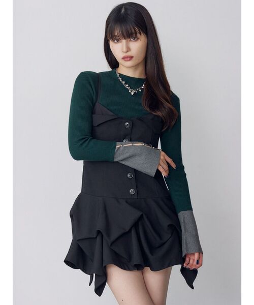 セール】タックバルーンミニジャンスカ（ワンピース）｜MURUA