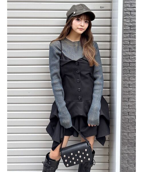 MURUA(ムルーア)の「タックバルーンミニジャンスカ(ワンピース・レディース・ブラウン/ブラック・FREE)」の21枚目の写真