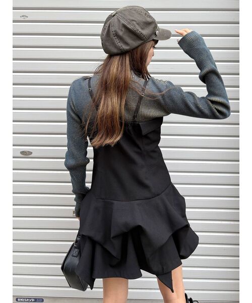 MURUA（ムルーア）の「タックバルーンミニジャンスカ（ワンピース・レディース・ブラック/ブラウン・FREE）」の3枚目の写真