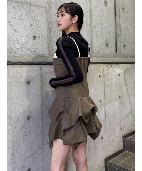 MURUA（ムルーア）の「タックバルーンミニジャンスカ（ワンピース・レディース・ブラック/ブラウン・FREE）」の7枚目の写真