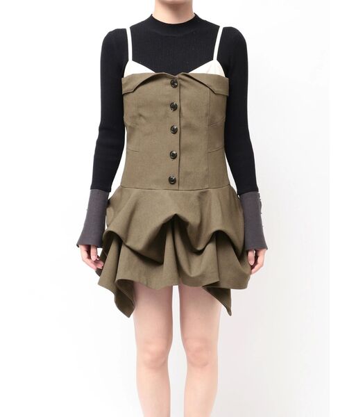 MURUA（ムルーア）の「タックバルーンミニジャンスカ（ワンピース・レディース・ブラック/ブラウン・FREE）」の11枚目の写真