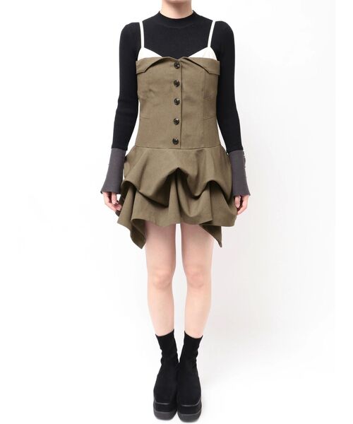 MURUA（ムルーア）の「タックバルーンミニジャンスカ（ワンピース・レディース・ブラック/ブラウン・FREE）」の18枚目の写真