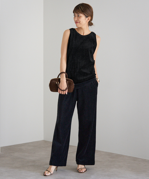 IENA（イエナ）の「Maison IENAベロアタンクトップ（タンクトップ・レディース・ブラック・FREE）」の5枚目の写真