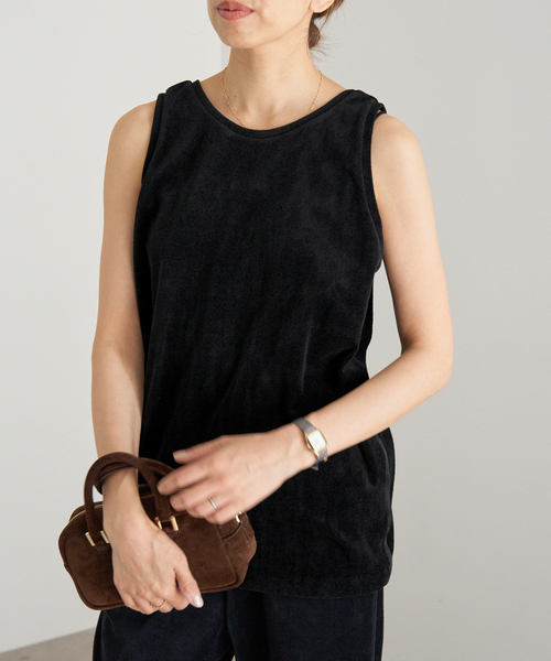 IENA（イエナ）の「Maison IENAベロアタンクトップ（タンクトップ・レディース・ブラック・FREE）」の7枚目の写真