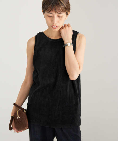 IENA（イエナ）の「Maison IENAベロアタンクトップ（タンクトップ・レディース・ブラック・FREE）」の2枚目の写真