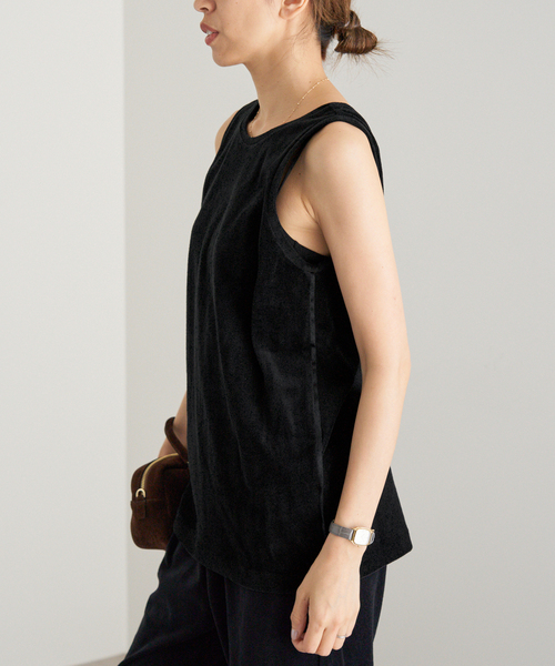 IENA（イエナ）の「Maison IENAベロアタンクトップ（タンクトップ・レディース・ブラック・FREE）」の6枚目の写真