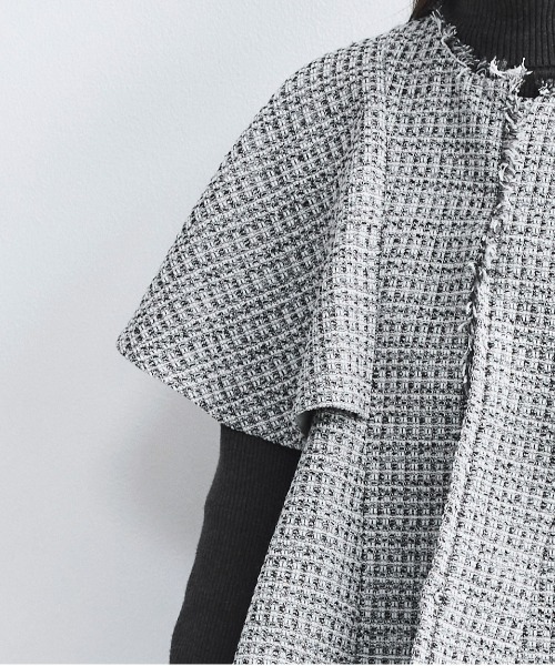 セール】ツイード ケープ ジャケット ＆ 選べる パンツ セットアップ