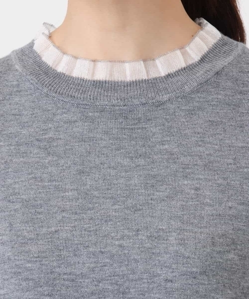 セール】ミニフリルデザインニット/洗える（ニット/セーター）｜MK