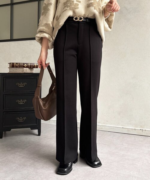 Thevon（ゼボン）の「ストレッチセミフレアパンツ（その他パンツ・レディース・ブラウン/ブラック・S/M）」の5枚目の写真