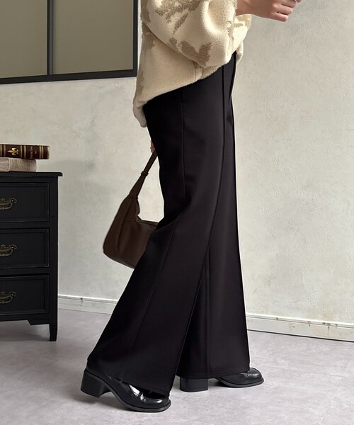 Thevon（ゼボン）の「ストレッチセミフレアパンツ（その他パンツ・レディース・ブラウン/ブラック・S/M）」の6枚目の写真