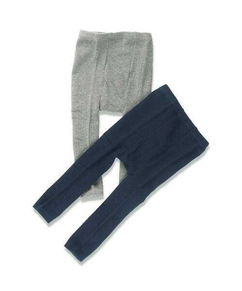 BRANSHES（ブランシェス）の「【ベビー】シンプルリブスパッツ（その他ベビー用品・キッズ・グレー/ネイビー・FREE）」の3枚目の写真