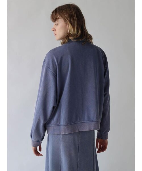 :ETHROF(イーサオブ)の「HIGH-NECK LOGO SWEAT JACKET(スウェット・レディース・ブラック/ブルー・MEDIUM)」の10枚目の写真