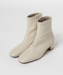 【本革】ストレッチレザーショートブーツ