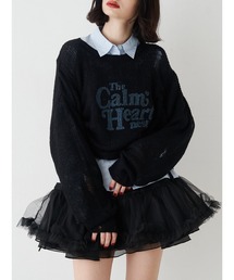 jouetie | ギャザーシアーダメージニット(ニット/セーター)