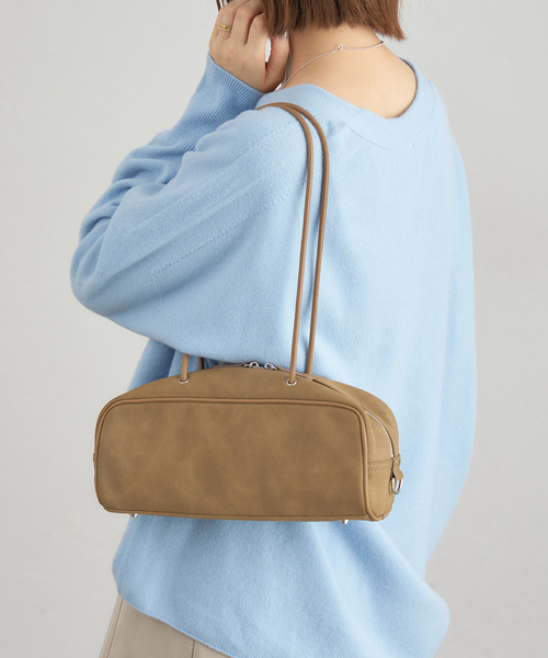 IENA（イエナ）の「《追加2》＆MyuQ/アンドミューク KAKU ショルダーバッグ（ショルダーバッグ・レディース・ベージュ/ブラック・FREE）」の2枚目の写真