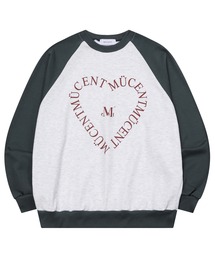 ◇MUCENT◇ブランド直輸入正規品/MUCENT ハートレタリング ラグラン MTM MUCENT HEART LETTERING RAGLAN MTM