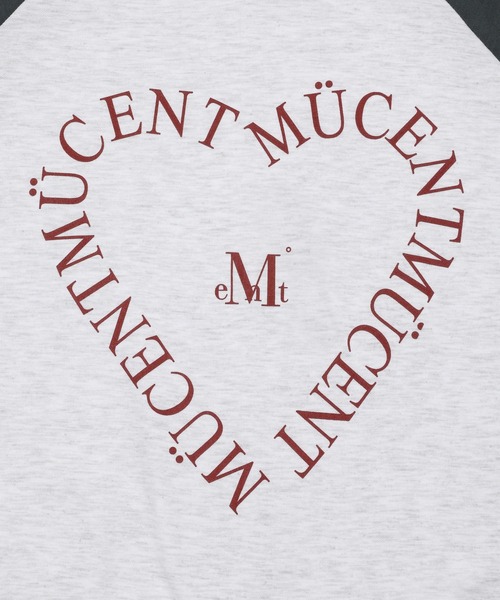 MUCENT（ムセント）の「◇MUCENT◇ブランド直輸入正規品/MUCENT ハートレタリング ラグラン MTM MUCENT HEART LETTERING RAGLAN MTM（スウェット・レディース・レッド/ブルー/チャコール・FREE）」の10枚目の写真