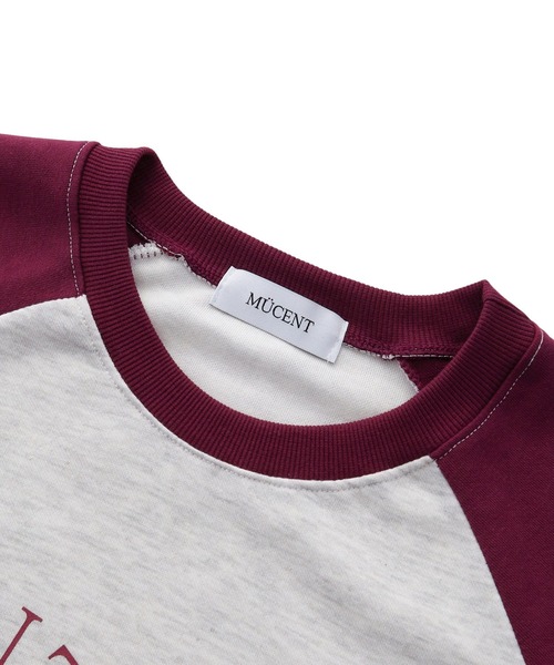MUCENT（ムセント）の「◇MUCENT◇ブランド直輸入正規品/MUCENT ハートレタリング ラグラン MTM MUCENT HEART LETTERING RAGLAN MTM（スウェット・レディース・レッド/ブルー/チャコール・FREE）」の8枚目の写真