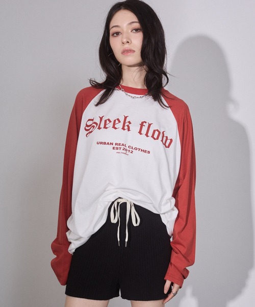 ENVYM(アンビー)の「ラグランビッグロンT(Tシャツ/カットソー・レディース・ブラック/ブラウン/レッド・FREE)」の9枚目の写真