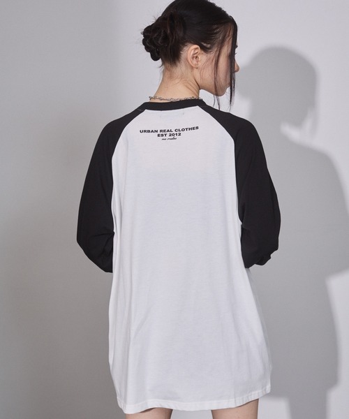 ENVYM(アンビー)の「ラグランビッグロンT(Tシャツ/カットソー・レディース・ブラック/ブラウン/レッド・FREE)」の5枚目の写真