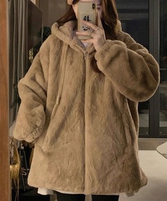 金釦ミディアム丈ファーコート（その他アウター）｜Chico（チコ）の