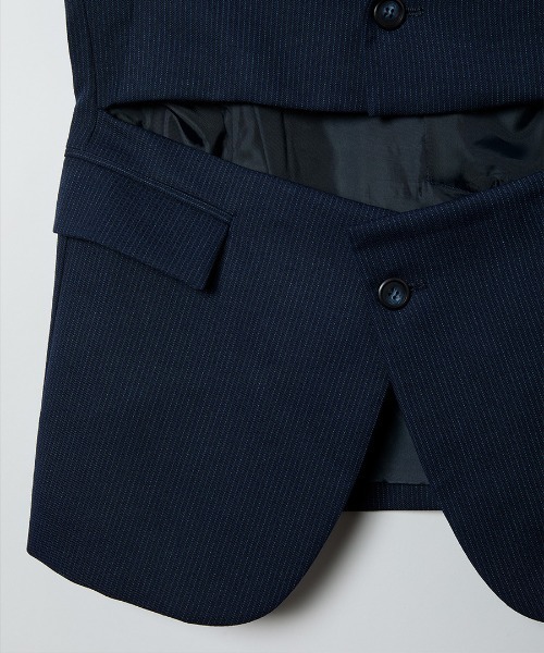 soduk(スドーク)の「【soduk】cut cut jacket(テーラードジャケット・レディース・グレー/ネイビー・ONE SIZE)」の7枚目の写真