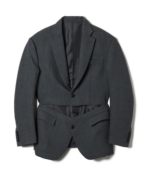 soduk(スドーク)の「【soduk】cut cut jacket(テーラードジャケット・レディース・グレー/ネイビー・ONE SIZE)」の8枚目の写真