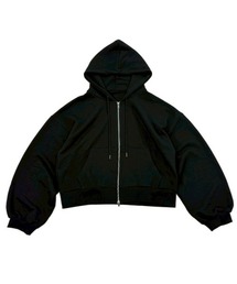 【Chikashitsu +】cropped zip up loose arm hoodie / 【チカシツプラス】クロップドジップアップルーズアームパーカー <着用動画あり>