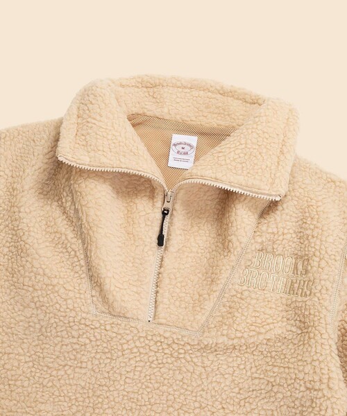 BROOKS BROTHERS（ブルックスブラザーズ）の「ポリエステル　フリース　ハーフジップ　モックネックプルオーバー（スウェット・メンズ・グリーン/ベージュ/ネイビー・MEDIUM/SMALL/LARGE）」の9枚目の写真