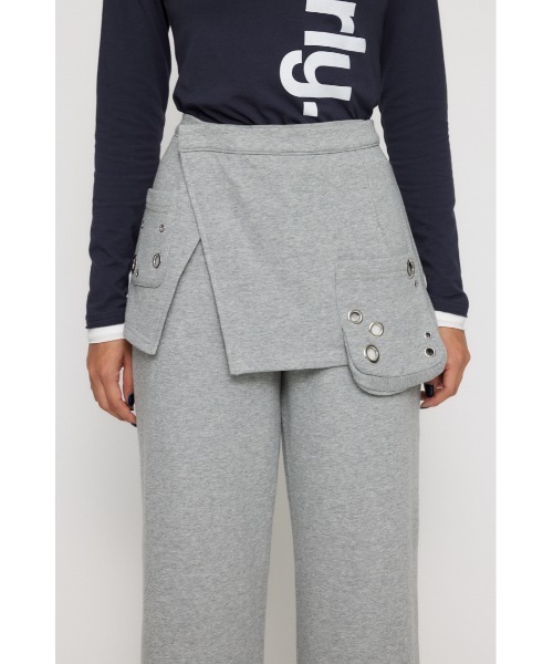 LAGUA GEM（ラグアジェム）の「2PIECE EYELET スウェットパンツ（スウェットパンツ・レディース・ブラック/杢グレー・SMALL/MEDIUM）」の14枚目の写真