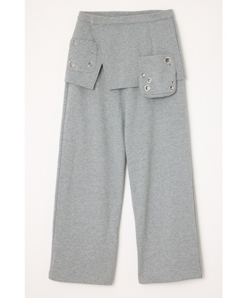 LAGUA GEM（ラグアジェム）の「2PIECE EYELET スウェットパンツ（スウェットパンツ・レディース・ブラック/杢グレー・SMALL/MEDIUM）」の13枚目の写真