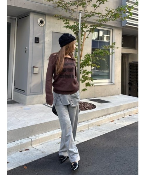 LAGUA GEM（ラグアジェム）の「2PIECE EYELET スウェットパンツ（スウェットパンツ・レディース・ブラック/杢グレー・SMALL/MEDIUM）」の16枚目の写真