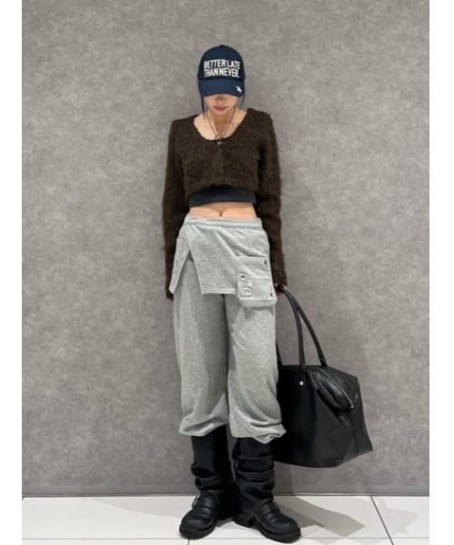 LAGUA GEM（ラグアジェム）の「2PIECE EYELET スウェットパンツ（スウェットパンツ・レディース・ブラック/杢グレー・SMALL/MEDIUM）」の17枚目の写真