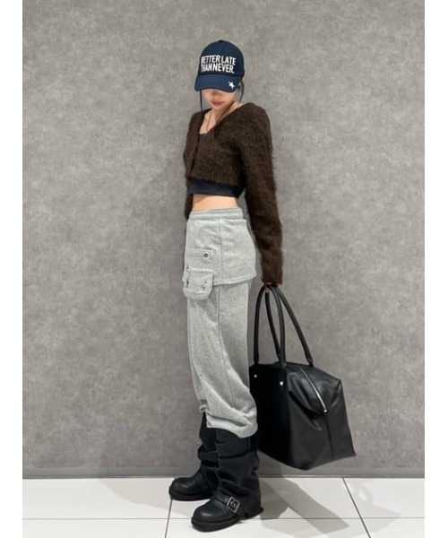 LAGUA GEM（ラグアジェム）の「2PIECE EYELET スウェットパンツ（スウェットパンツ・レディース・ブラック/杢グレー・SMALL/MEDIUM）」の18枚目の写真