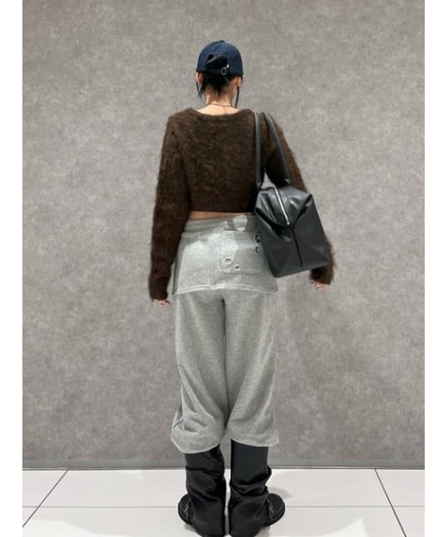 LAGUA GEM（ラグアジェム）の「2PIECE EYELET スウェットパンツ（スウェットパンツ・レディース・ブラック/杢グレー・SMALL/MEDIUM）」の19枚目の写真