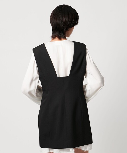AEWEN MATOPH(イウエン マトフ)の「<AEWEN MATOPH>スクエアネックミニワンピース(ワンピース・レディース・ブラック/ダークブラウン・FREE)」の15枚目の写真