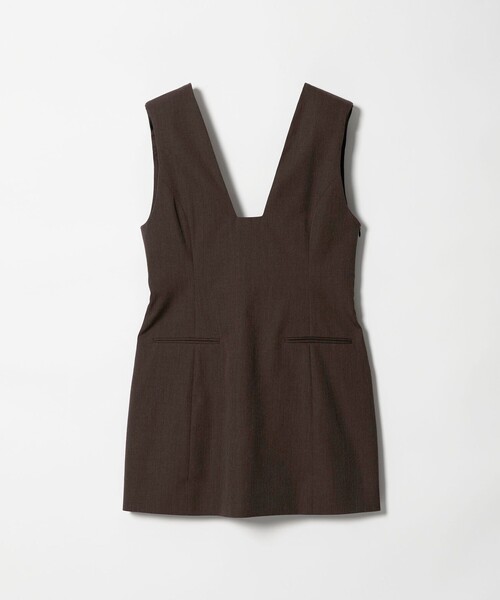 AEWEN MATOPH(イウエン マトフ)の「<AEWEN MATOPH>スクエアネックミニワンピース(ワンピース・レディース・ブラック/ダークブラウン・FREE)」の16枚目の写真